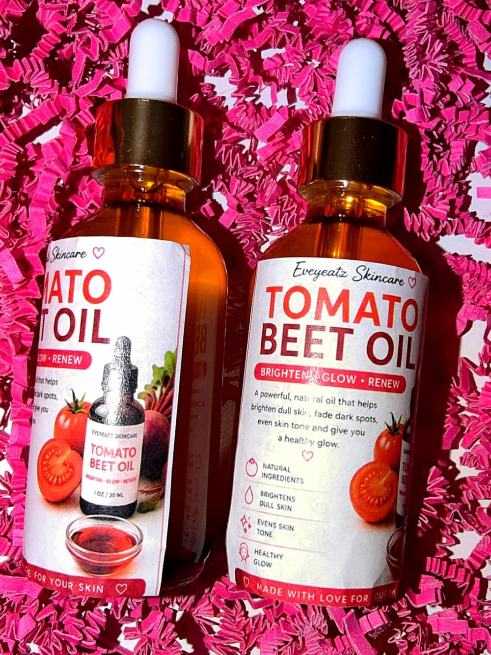 Tomato Beet Oil Brightening Glow Facial Oil - Eyeveatz Skincare